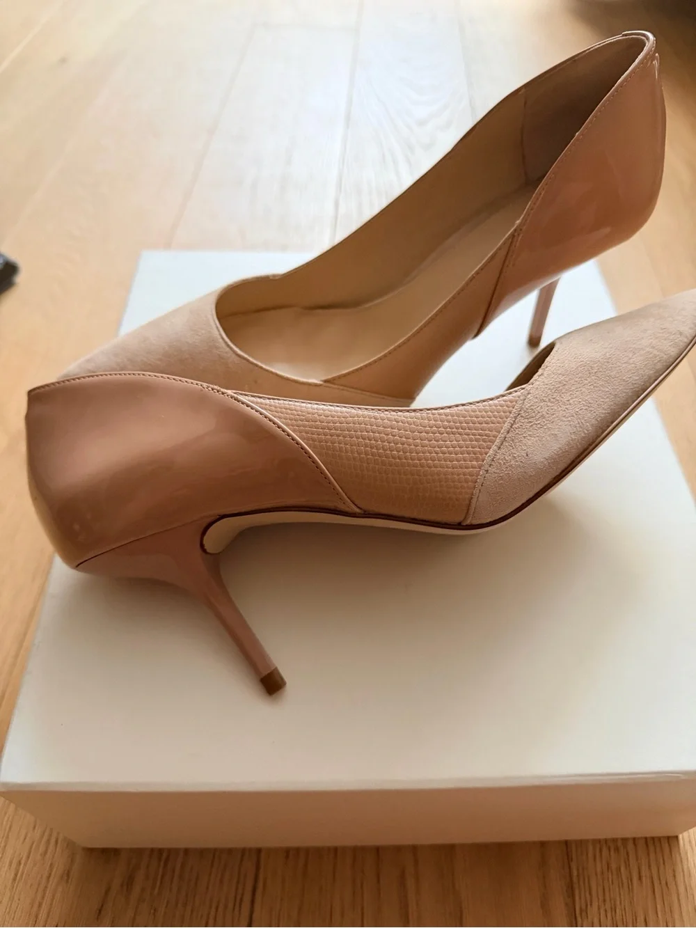 Zara Blush Nude Pointed-Toe Pumps S10/41